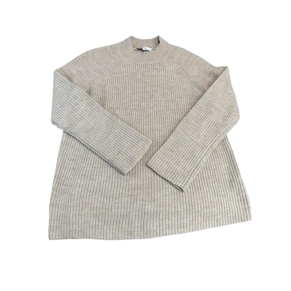 Vince Wool Alpaca Blend Sweater Light Beige Women’s Small Crew Neck